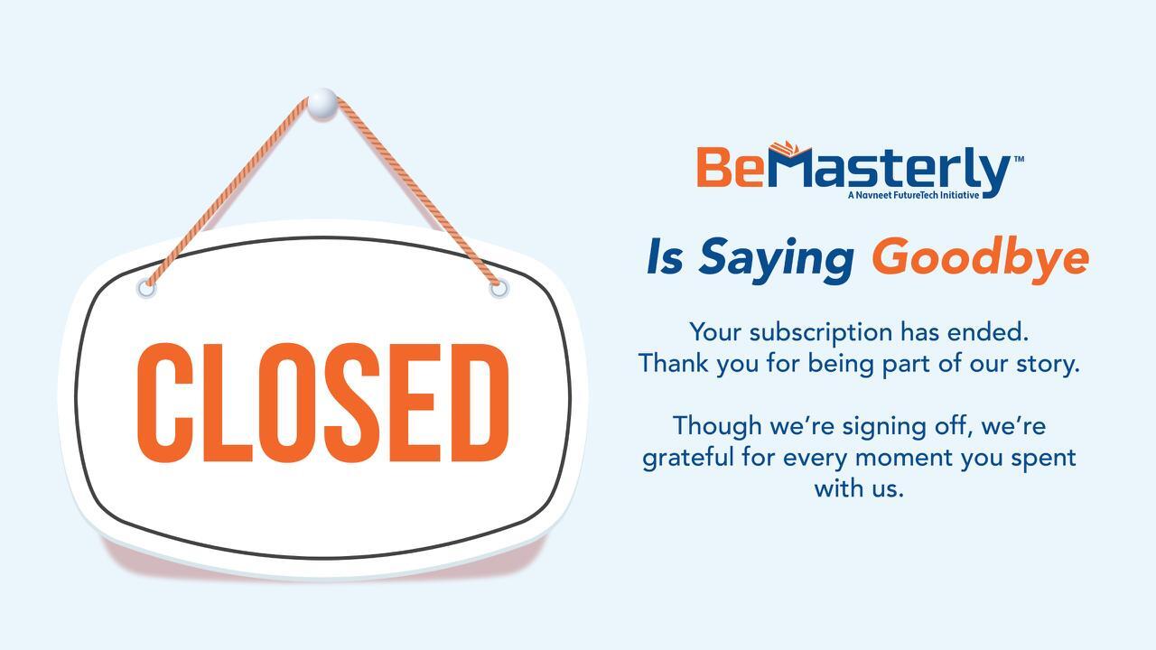 BeMasterly Closed Notice